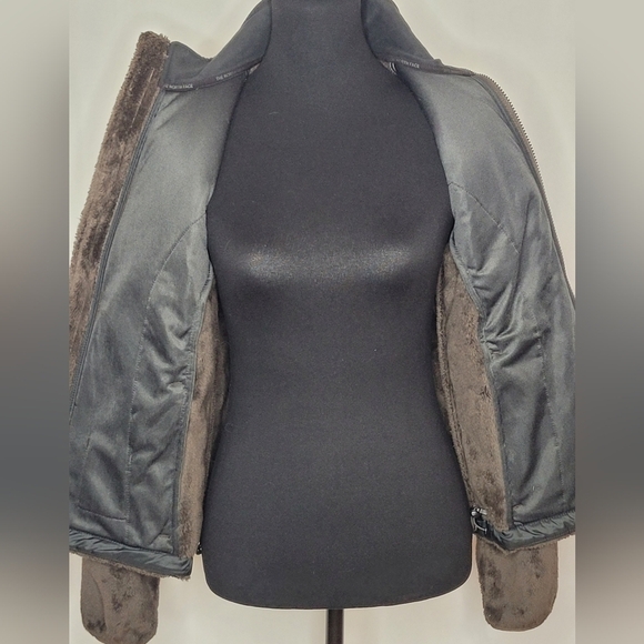 The North Face Women's Chocolate Brown High-Piled Fleece Zip Jacket - Size S - Picture 9 of 15